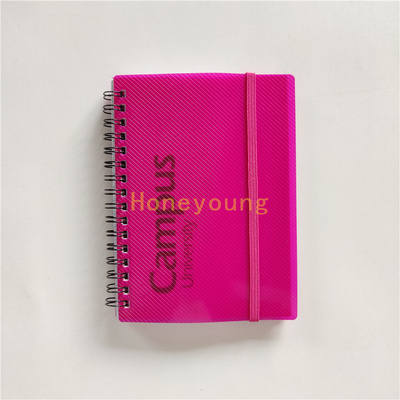 Full Color Printing Cover Custom Color High Quality Plastic Cover Double Spiral Notebook SN-26