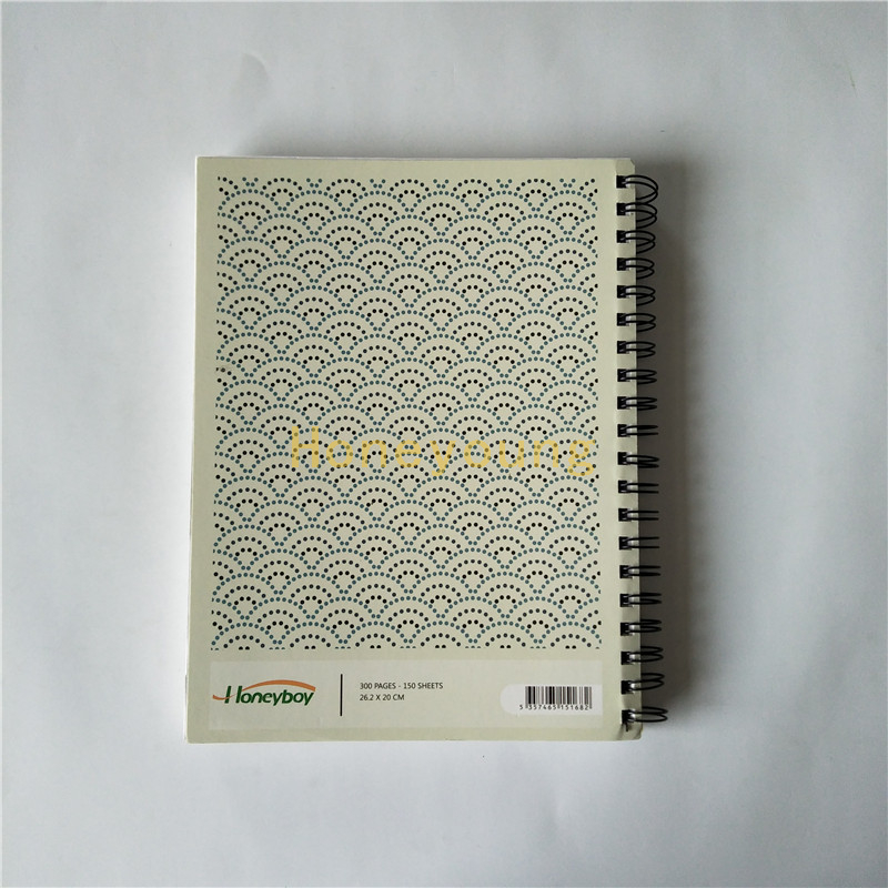 Simple Design Ivory Board Cover Metal Wire Spiral Notebook with Custom LOGO SN-38
