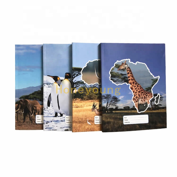 55gsm Paper Africa Map Cheap Price French Ruling Glue Binding Notebook GBN-20