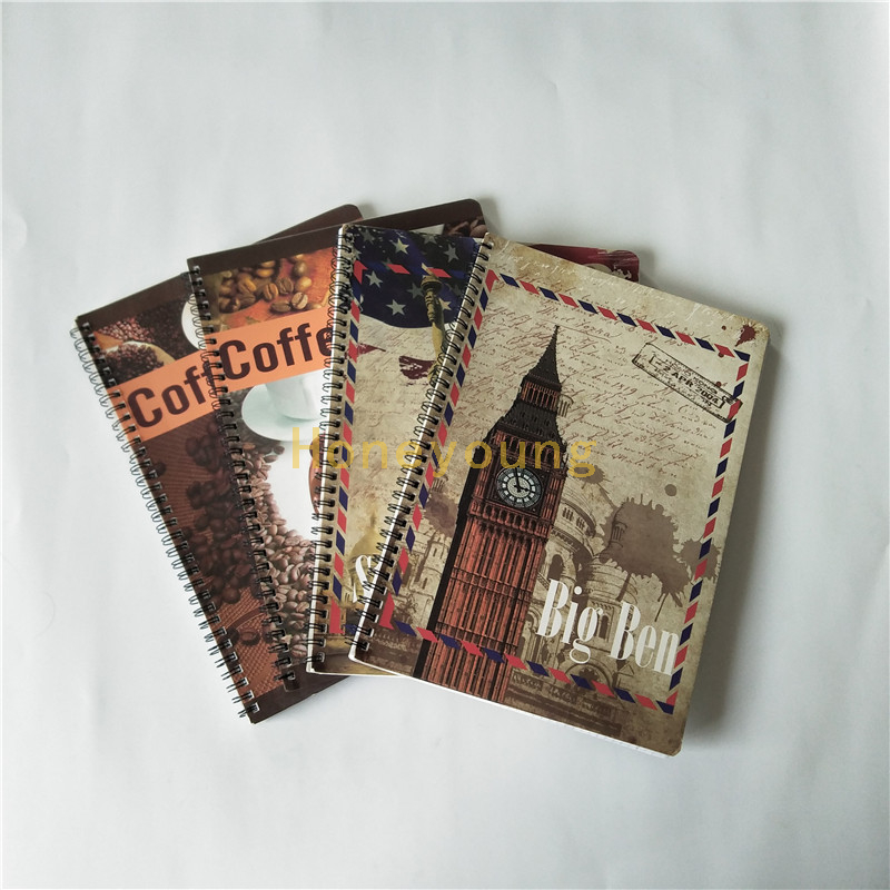 A4 Size Soft Cover Colorful Printing Spiral Notebook SN-3